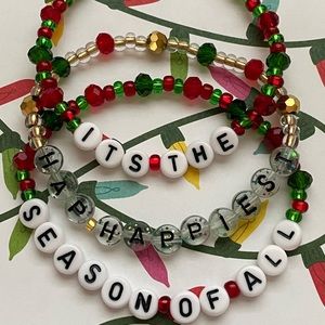 It’s The Hap Happiest Season Of All Christmas Bracelet Stack